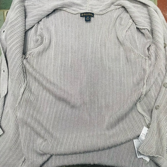 Brooks Brothers S/S Ribbed Cardigan in Cloud - Picture 8 of 10